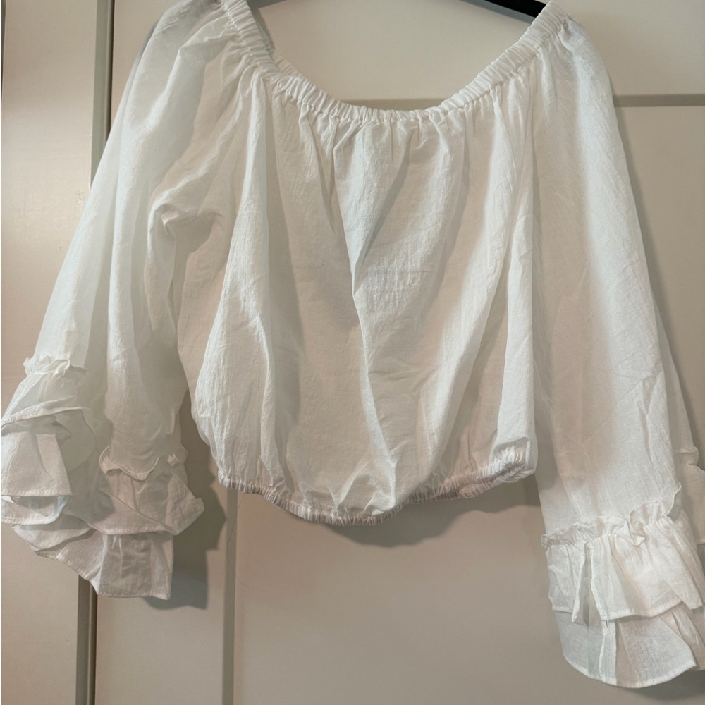 Cupshe White Off-Shoulder Blouse - Picture 1 of 3